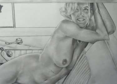 Tekening getiteld "Where Ya' Going 2" door Alyn Federico, Origineel Kunstwerk, Potlood