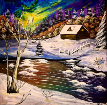 Pintura titulada "Winter Wonderland" por Merlusca Rebeca, Obra de arte original, Acrílico