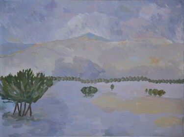 Landscape Malerei mit dem Titel "Landscape" von Murat Bulut, Original-Kunstwerk, Öl