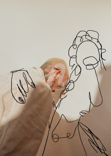 「Abstract. One line…」というタイトルのデジタルアーツ Murat Reyによって, オリジナルのアートワーク, デジタル絵画