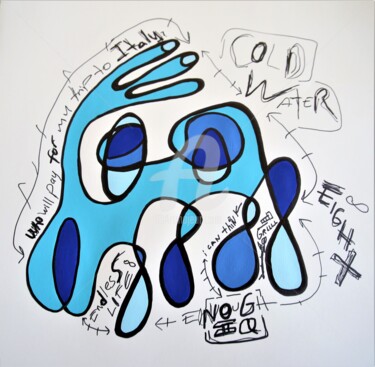 Malerei mit dem Titel "''Octopus'' . Abstr…" von Murat Rey, Original-Kunstwerk, Acryl