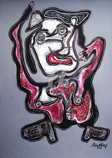 Peinture intitulée "''Detective''. Abst…" par Murat Rey, Œuvre d'art originale, Acrylique