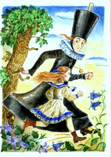 Drawing titled "about Alice ..." by Olga Muratova, Original Artwork