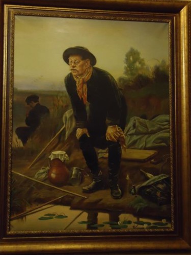 Painting titled "Копия картины Перов…" by Olga Muratova, Original Artwork, Oil