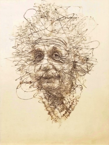 "Albert Einstein Mind" başlıklı Baskıresim Murat Yilmaz tarafından, Orijinal sanat, Ankostik resim 