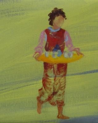 Peinture intitulée "la petite marocaine" par Oxiane, Œuvre d'art originale, Huile