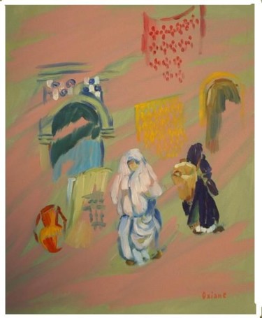 Painting titled "couleurs marocaines…" by Oxiane, Original Artwork, Oil