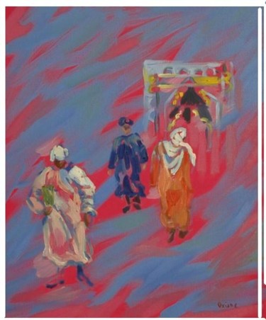 Painting titled "couleurs marocaines…" by Oxiane, Original Artwork, Oil