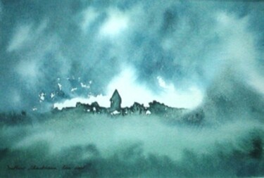 Peinture intitulée "Brouillard" par Muriel Buthier-Chartrain, Œuvre d'art originale, Huile