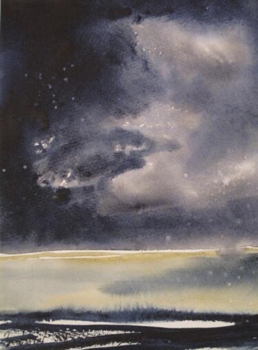 Peinture intitulée "Demain sera blanc v…" par Muriel Buthier-Chartrain, Œuvre d'art originale, Huile