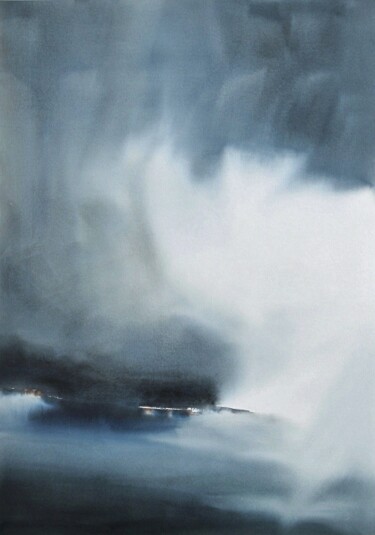 Peinture intitulée "Fusion-silencieuse" par Muriel Buthier-Chartrain, Œuvre d'art originale, Huile