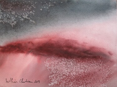 Painting titled "Pigments d'amour" by Muriel Buthier-Chartrain, Original Artwork, Watercolor