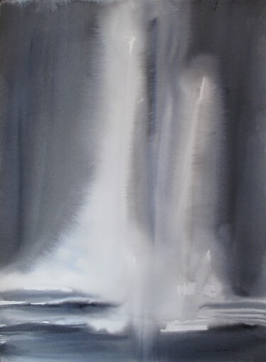 Peinture intitulée "La chute" par Muriel Buthier-Chartrain, Œuvre d'art originale, Aquarelle