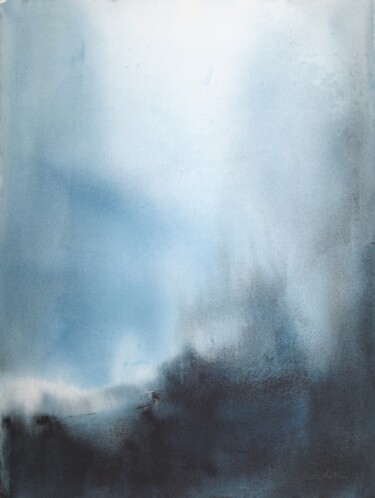 Peinture intitulée "Sounds of silence" par Muriel Buthier-Chartrain, Œuvre d'art originale, Aquarelle