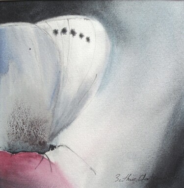 Peinture intitulée "Papillonnage I" par Muriel Buthier-Chartrain, Œuvre d'art originale, Aquarelle