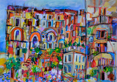 Malerei mit dem Titel "Colori Gaeta" von Muriel Cayet, Original-Kunstwerk, Acryl