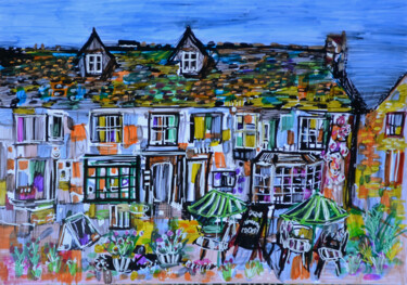 Painting titled "Au delà de la façade" by Muriel Cayet, Original Artwork