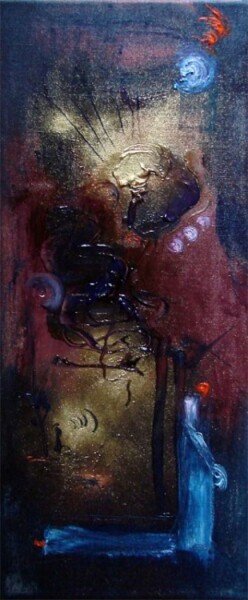 Painting titled "Le soir de pluie d'…" by Muriel Cayet, Original Artwork