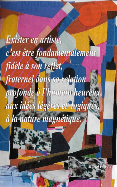 Ζωγραφική με τίτλο "Pensée au présent I…" από Muriel Cayet, Αυθεντικά έργα τέχνης