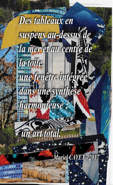 Peinture intitulée "Collage-pensée sur…" par Muriel Cayet, Œuvre d'art originale