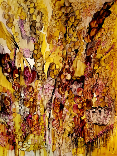 Peinture intitulée "Chants d'octobre" par Muriel Cayet, Œuvre d'art originale