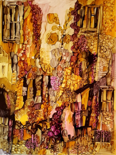 Painting titled "Des arbres à histoi…" by Muriel Cayet, Original Artwork