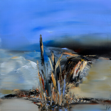Pittura intitolato "Un rythme océanique" da Muriel Cayet, Opera d'arte originale, Acrilico