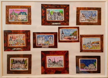 Painting titled "Montage miniatures…" by Muriel Cayet, Original Artwork