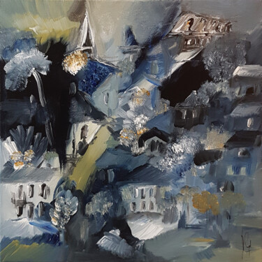 Pittura intitolato "Jour d'hiver" da Muriel Cayet, Opera d'arte originale, Acrilico