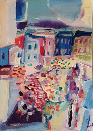 Painting titled "Quartier d'influenc…" by Muriel Cayet, Original Artwork