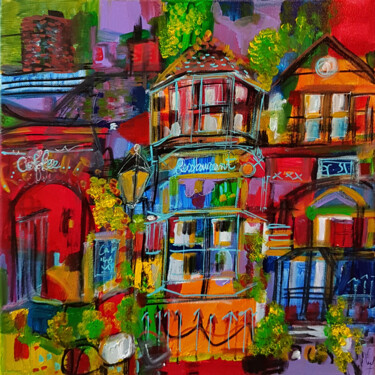 Painting titled "A l'hôtel des pierr…" by Muriel Cayet, Original Artwork, Acrylic