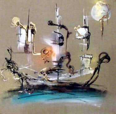 Peinture intitulée "Capitaine vaillant…" par Muriel Cayet, Œuvre d'art originale