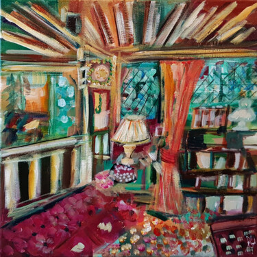Peinture intitulée "Le poète du foyer" par Muriel Cayet, Œuvre d'art originale, Acrylique