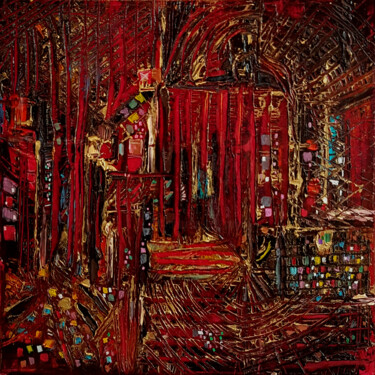 Pittura intitolato "Hall Belle Epoque-…" da Muriel Cayet, Opera d'arte originale