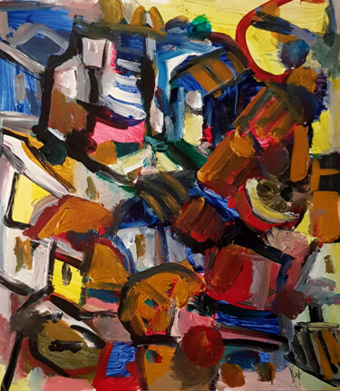 Peinture intitulée "Toutes fenêtres ouv…" par Muriel Cayet, Œuvre d'art originale