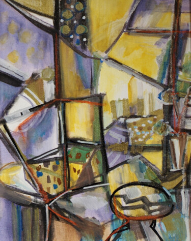 Peinture intitulée "Un canevas de lumiè…" par Muriel Cayet, Œuvre d'art originale