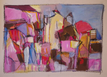 Peinture intitulée "Aventurer la couleur" par Muriel Cayet, Œuvre d'art originale, Acrylique
