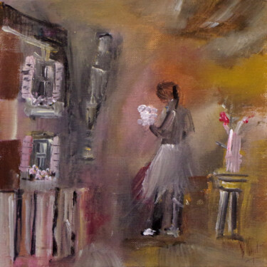 Painting titled "Une démarche génére…" by Muriel Cayet, Original Artwork, Acrylic