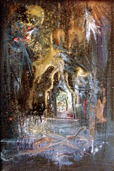 Peinture intitulée "Les apparitions" par Muriel Cayet, Œuvre d'art originale, Huile