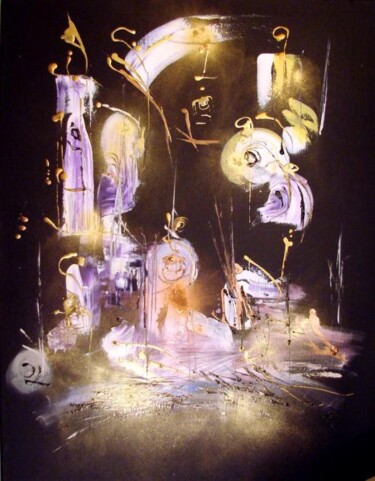 Peinture intitulée "Les souvenirs de Cl…" par Muriel Cayet, Œuvre d'art originale