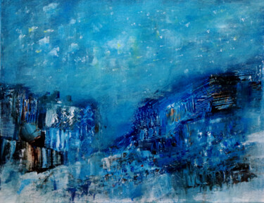 Pittura intitolato "Rive droite" da Muriel Cayet, Opera d'arte originale, Acrilico