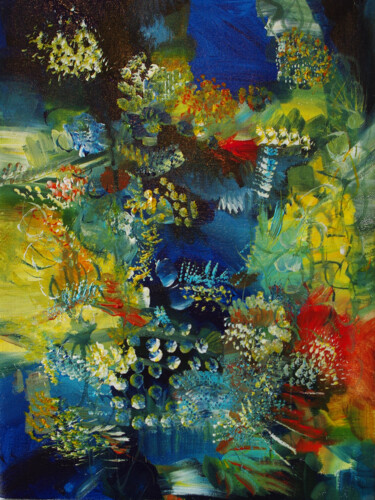 Картина под названием "Matière d'abondance" - Muriel Cayet, Подлинное произведение искусства, Акрил