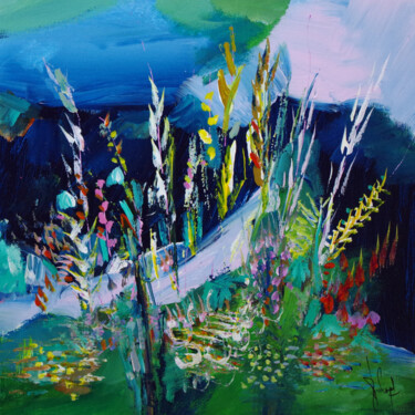 Peinture intitulée "La Vallée de Frémur…" par Muriel Cayet, Œuvre d'art originale, Acrylique