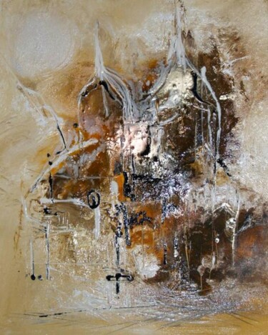 Painting titled "Bulbes d'ambre" by Muriel Cayet, Original Artwork