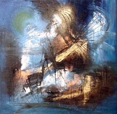 Pintura titulada "Antartica" por Muriel Cayet, Obra de arte original, Oleo