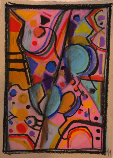 Peinture intitulée "Image de poète" par Muriel Cayet, Œuvre d'art originale, Pastel