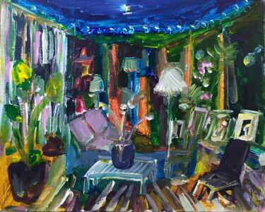 Peinture intitulée "Chez les collection…" par Muriel Cayet, Œuvre d'art originale, Acrylique Monté sur Carton