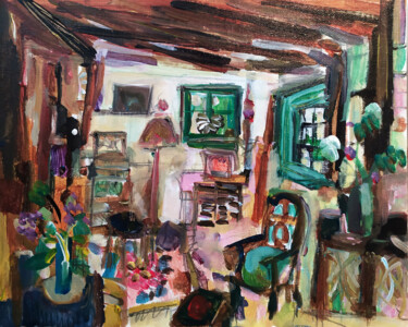 Painting titled "Bloomsbury - Collec…" by Muriel Cayet, Original Artwork, Acrylic Mounted on Cardboard