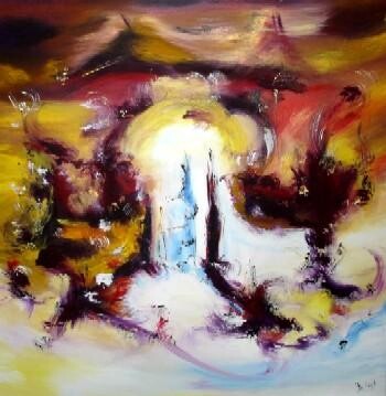 Painting titled "Providence - Collec…" by Muriel Cayet, Original Artwork