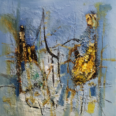 Картина под названием "Grand large" - Muriel Cayet, Подлинное произведение искусства, Акрил Установлен на Деревянная рама дл…
